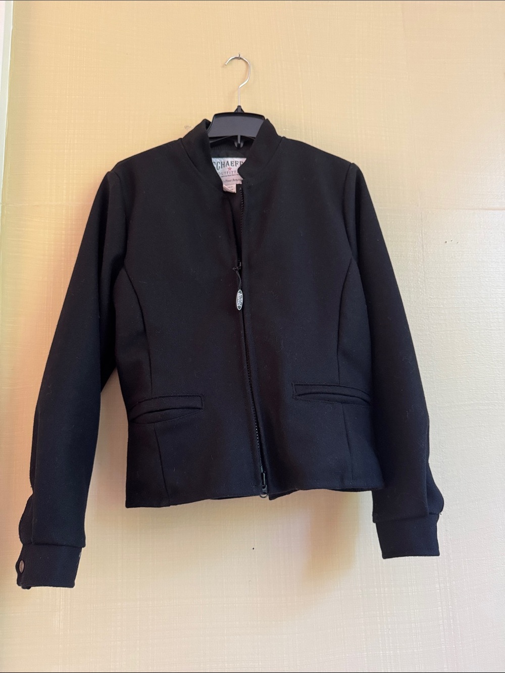 Shafer Outtitters Size LBlack Zip-Front Jacket for Women